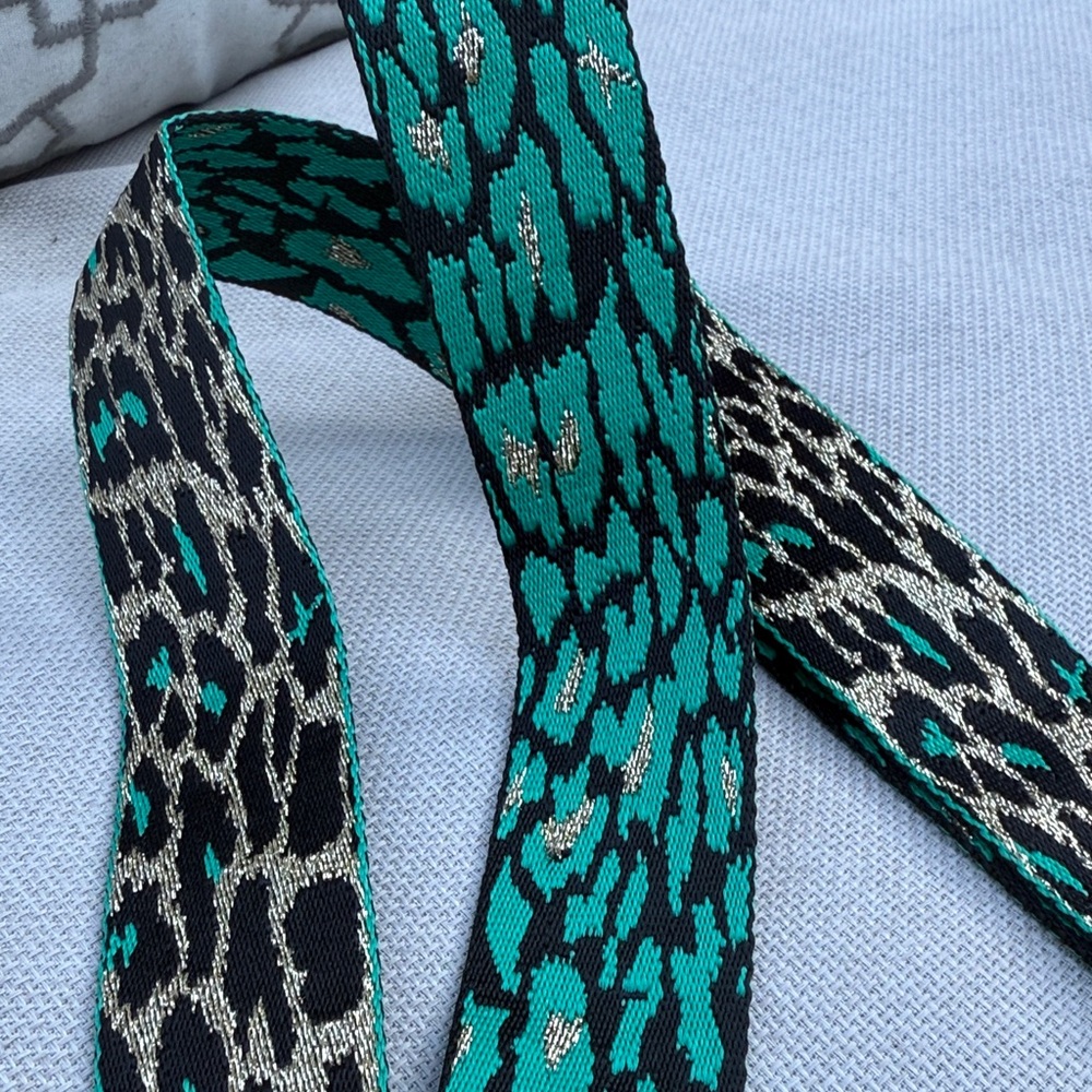 Leopard Print Strap with Teal Accents - Picture 4 of 9